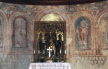 Kapelle von Schloss Tirol mit zahlreichen frühgotischen Wandgemälden.