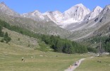 Pfossental mit Hoher Weisse im Hintergrund.